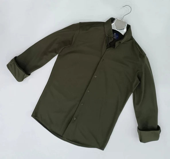 Panotti Slim Fit Uzun Kol Örme Erkek Gömlek - 2