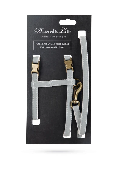 Beeztees DBL Kedi Göğüs Tasması ve Gezdirme Kayışı, 130cm, Mint, 27-45cm - Resim 2