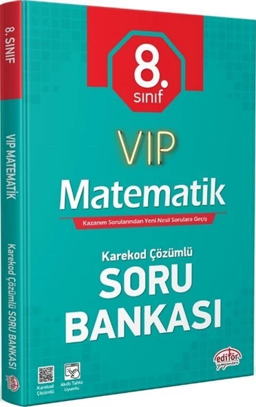 8.Sınıf VIP Matematik Soru Bankası Editör Yayınları