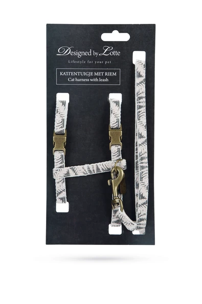 Beeztees DBL Kedi Göğüs Tasması ve Gezdirme Kayışı, 130cm, Bej, 27-45cm - Resim 2