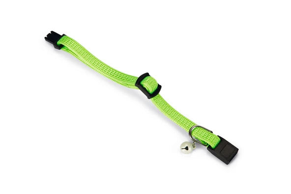 Beeztees Yavru Kedi Boyun Tasması, Zilli, Parlak Yeşil, 15-22cm - Resim 3