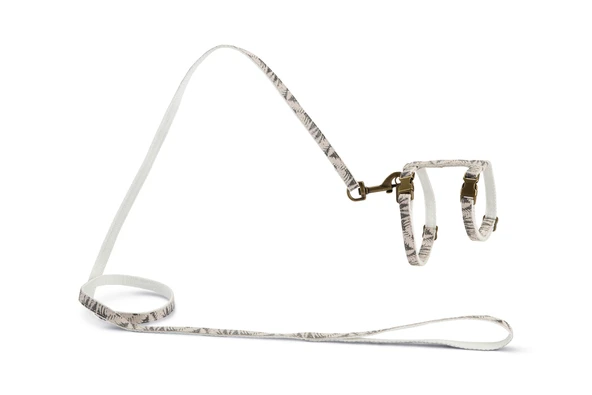 Beeztees DBL Kedi Göğüs Tasması ve Gezdirme Kayışı, 130cm, Bej, 27-45cm ürün görseli