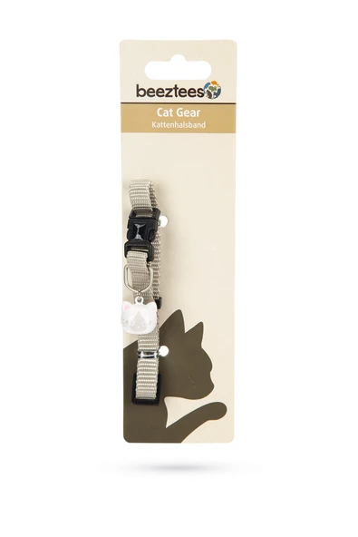 Beeztees Kedi Boyun Tasması, Zilli, Açık Gri, 20-30cm - Resim 2