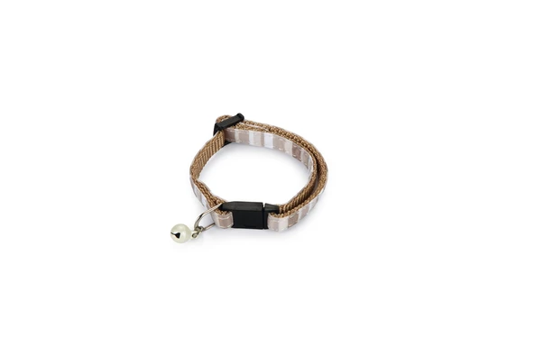 Beeztees Yavru Kedi Boyun Tasması, Zilli, Bej, 16-32cm