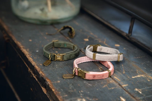 Beeztees DBL Kedi Boyun Tasması, Velur, Pembe, 20-30cm - Resim 5