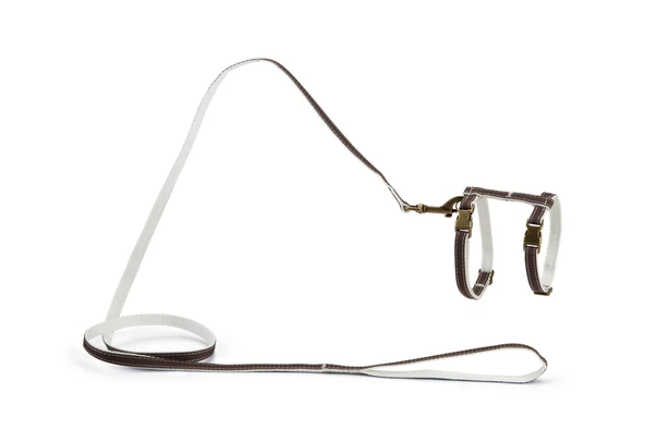 Beeztees DBL Kedi Göğüs Tasması ve Gezdirme Kayışı, 130cm, Kahverengi, 27-45cm ürün görseli