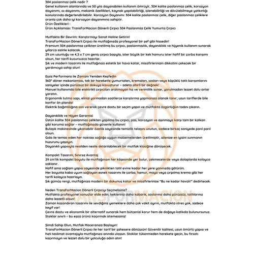 TransForMacion Dönerli Çırpıcı 304 Paslanmaz Çelik Yumurta Çırpıcı - 9