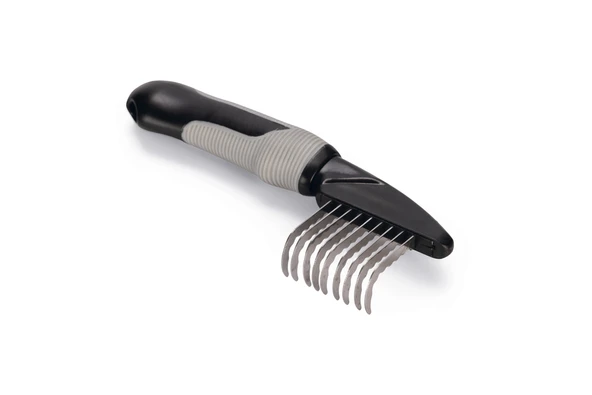 Beeztees Uzun Tüylü Köpek Kıtık Açıcı Tarak, Siyah Gri, 19x6x3cm ürün görseli