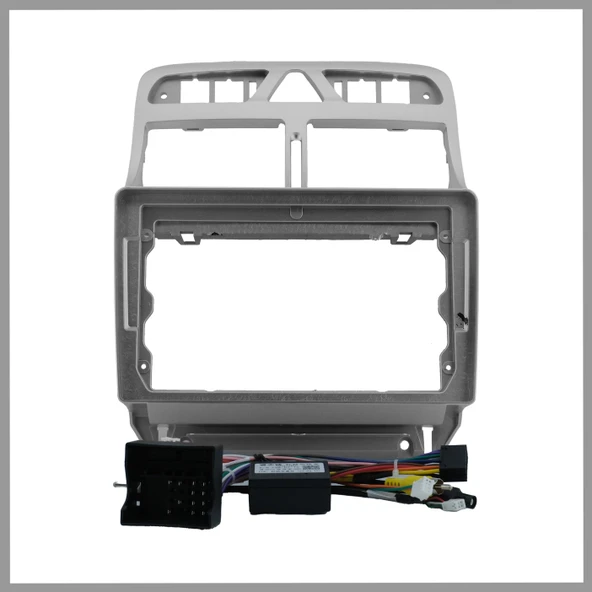 PEUGEOT 307 2001-2008 GÜMÜŞ 9 INC ANDROID MULTİMEDYA ÇERÇEVESİ - SOKET-CANBUS
