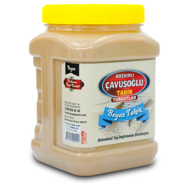 Bozkırlı Çavuşoğlu Az (Tek) Kavrulmuş Beyaz Tahin 930g - 2