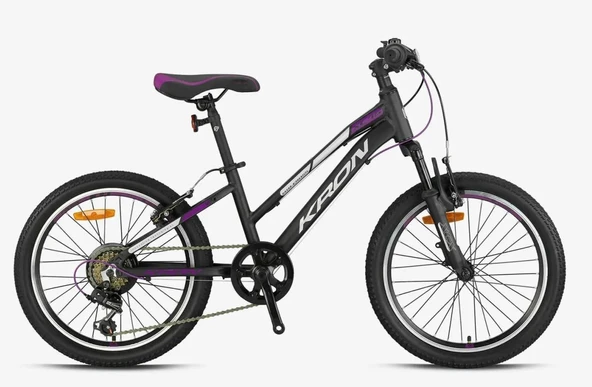 Kron XC 75 Lady 20 Jant 7 Vites Alüminyum Gövde Çocuk Dağ Bisikleti Siyah Gri Mor