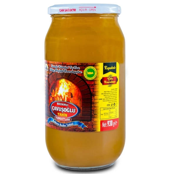 Bozkırlı Çavuşoğlu Odun Ateşinde Kepeksiz Bozkır Tahini Cam Kavanoz 930g - 2