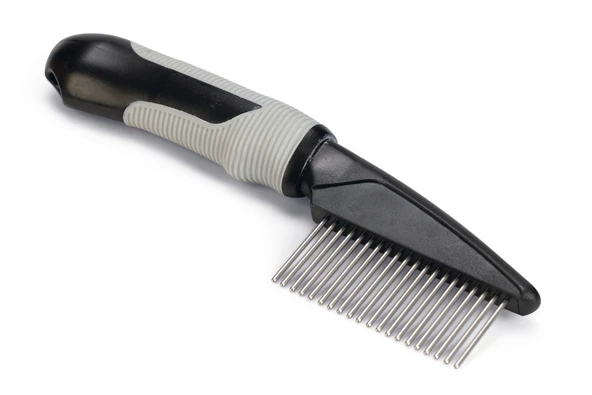 Beeztees Tüy Dökme Dönemi Köpek Tarağı, L, Siyah Gri, 21cm, 21x5,5x3cm ürün görseli