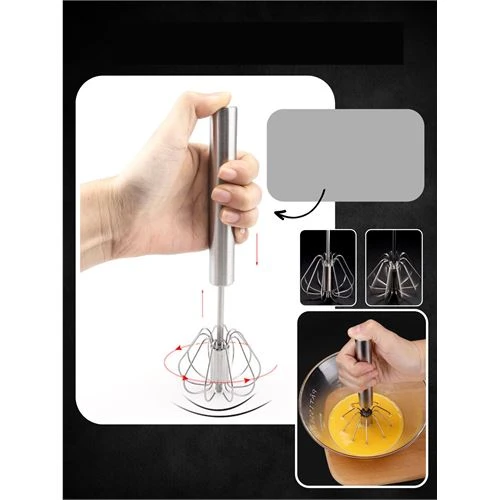 TransForMacion Dönerli Çırpıcı 304 Paslanmaz Çelik Yumurta Çırpıcı - 4