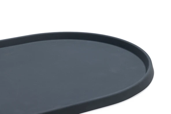 Beeztees DBL Mama Su Kabı Servisi, Silikon, Kaymaz, Antrasit, 45x25x1,5cm - Resim 6