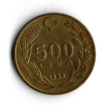T.C. 500 Lira 1989 (mp1968) - Resim 2