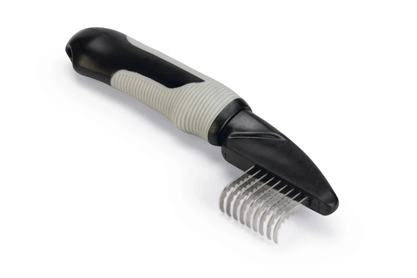 Beeztees Orta ve Uzun Tüylü Köpek Kıtık Açıcı Tarak, Siyah Gri, 19x5x2cm ürün görseli 1