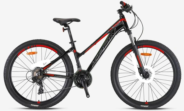Kron XC 100 Lady V-Fren 27.5'' Jant 15' Kadro 21 Vites Dağ Bisikleti Siyah Gri Kırmızı