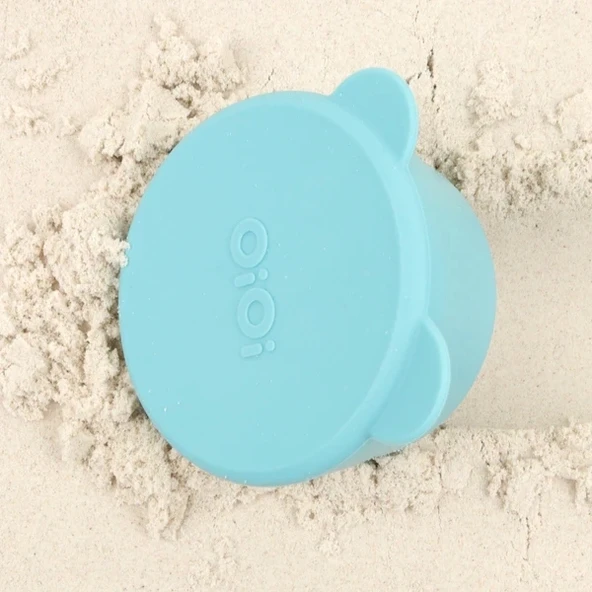 Oioi Silikon Kapaklı Mini Kase 2'li Mini Bites Aqua Green / Powder Grey - 2