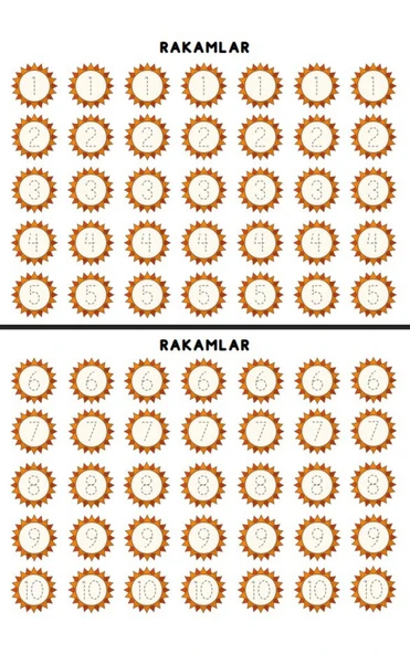 Okul Öncesi ve Birinci Sınıflar İçin Alfabe-Sayılar YAZ-SİL Öğren Kartela Seti - 3