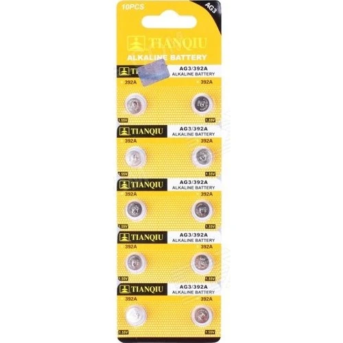 TIANQIU AG3 LR41/392 Alkalin 10'lu Düğme Pil ürün görseli