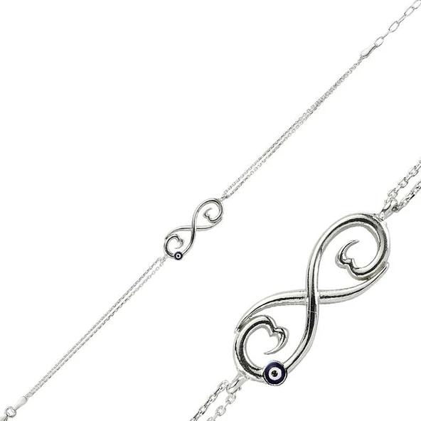 Gümüş Nazarlı Sozsuzluk Bayan Bileklik ürün görseli