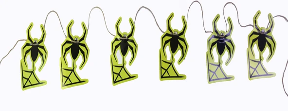 Parti Örümcek Şekilli Asmalı Halloween Flama Banner Afiş 2 Metre - 2