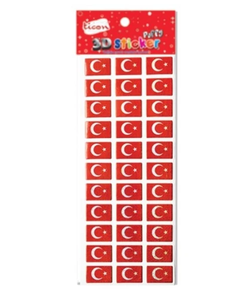 Ticon Sticker Bayrak - 6 adet
