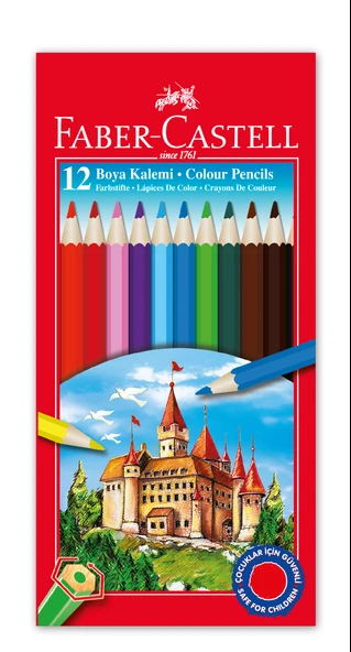 Faber Castell Kuru Boya 12Li Tam Boy - 3 adet - 1