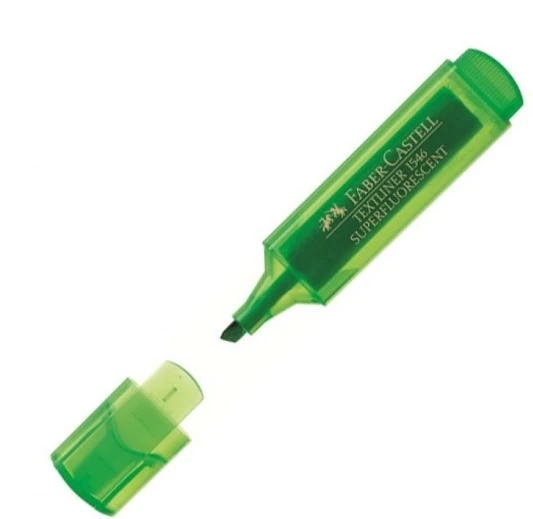 Faber Castell Fosforlu Kalem Şeffaf Yeşil 4 adet ürün görseli 1