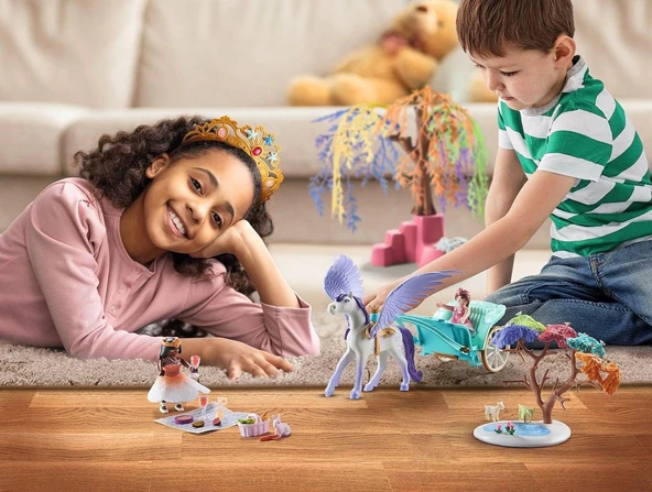 Playmobil Magic 71246 Pegasus Arabası ile Piknik, Büyük Çocuk Taçlı, 4 Yaşından Büyük Çocuklar İçin Oyuncak - 3