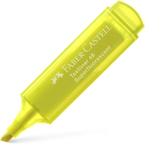 Faber Castell Şeffaf Fosforlu Kalem Sarı - 3 adet