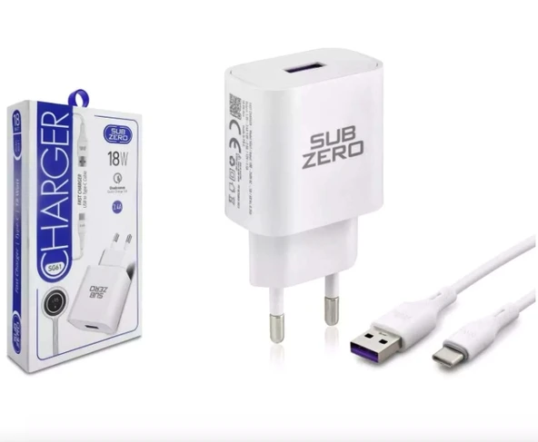 Sub Zero Usb To Type-C Şarj Cihazı 18W 3.4A Sg61