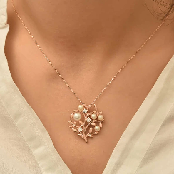 925 Ayar Gümüş Hayat Ağacı Kolye - Resim 2