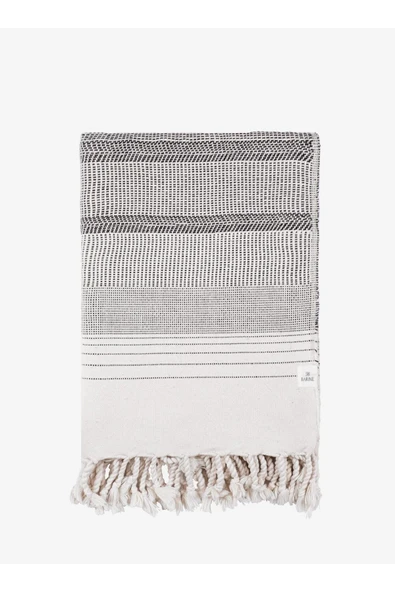 Stitches Natural Gri Koltuk Şalı 130*170 - 2