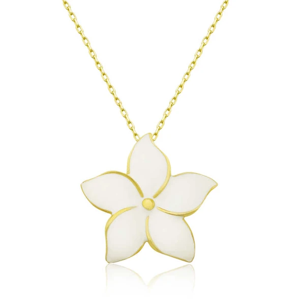 925 Ayar Gümüş Yasemin Çiçeği Kadın Gümüş Kolye ürün görseli