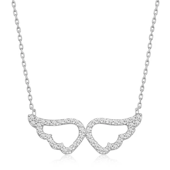 925 Ayar Gümüş Melek Kanadı Kadın Gümüş Kolye ürün görseli