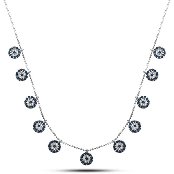 925 Ayar Gümüş Nazarlı Şans Kadın Kolye