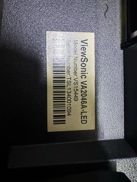 VIEWSONIC 19.5" VA2046a GENİŞ EKRAN LED MONİTÖR 2.EL KULLANILMIŞ - 2