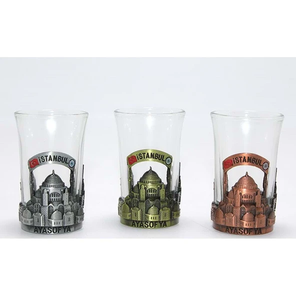 Tekli Metal Cam Bardaklı Shot Bardak - 2