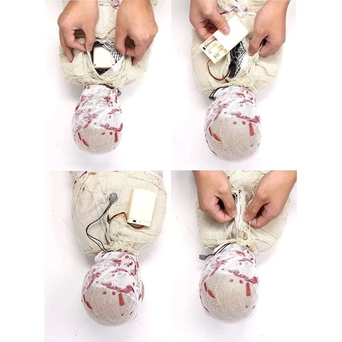 Halloween Sensörlü Işıklı Hareketli Mumya - 5