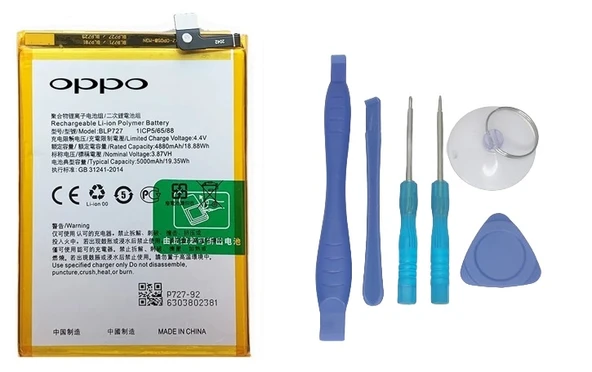 Oppo A5 2020 - BLP727 - Batarya Pil Sıfır Orijinal + TAMİR SETİ ürün görseli 1