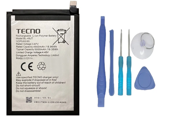 Tecno Camon 18P Batarya Pil Sıfır Orijinal + TAMİR SETİ ürün görseli 1