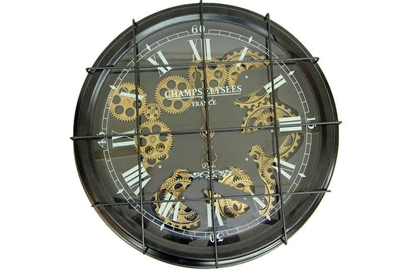 Saat Çarklı Izgaralı Duvar Saati Dekoratif Ev Ofis Hediyelik ürün görseli