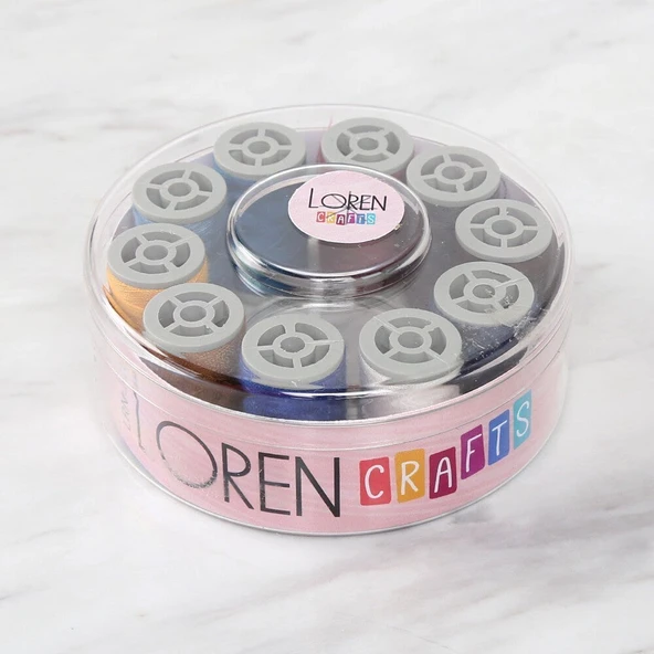 Loren Crafts Dikiş ipliği Seti Küçük 10 Renk LRN - - 4