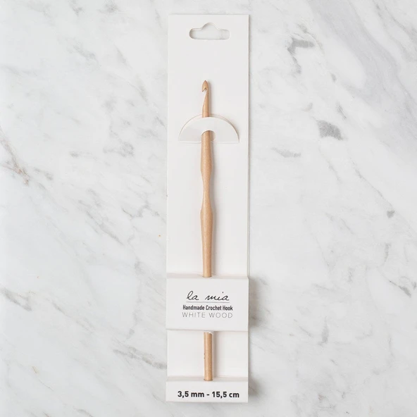 La Mia Whitewood 3.5 mm 15.5 cm Ahşap Yün Tığ