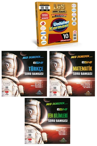 Ünlüler Karması 2025 LGS Genel Deneme 10 Yayın 10 Deneme-MEB Demeden Türkçe-Matematik-Fen Bilim SB ürün görseli 1