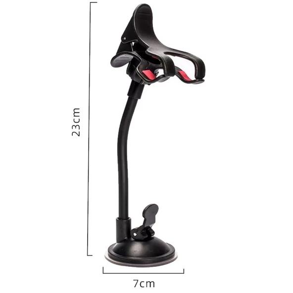 By Nevser® Akrobat Cama Sabitlenen Güçlü Vakumlu 360 Derece Dönen Tüm Modellere Uyan Oto Telefon Tutucu - 4
