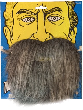 Parti Aksesuar Kırçıllı Korsan Sakalı Gri Renk Takma Sakal - Resim 2