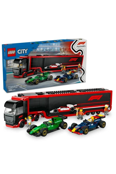 LEGO ® City RB20 ve AMR24 F1® Arabalı F1® Kamyonu 60445 - 8 Yaş ve Üzeri Oyuncak Yapım Seti (1086) - 8
